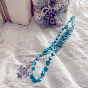 Anthropologie necklace with cross pendant